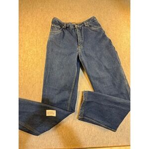 Duluth Trading Co Womens Carpenter Jeans Blue Denim Work Pants 6x33 High Rise